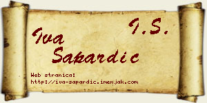 Iva Sapardić vizit kartica